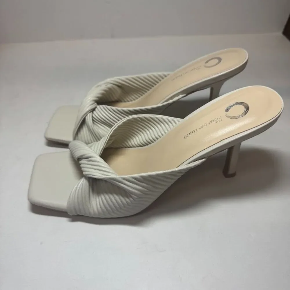 Journee Collection Womens 8 M Off White Greer Twist Stiletto Heels NIB FN6